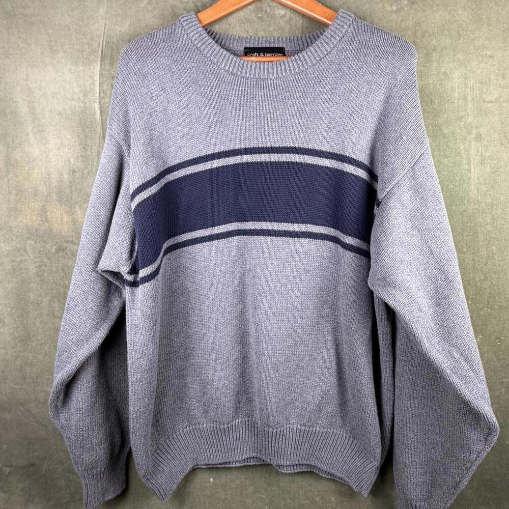Croft & Barrow grey striped sweater #knitwear #winter